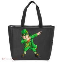 Funny St Patricks Day, Dabbing Leprechaun Irish Tote Bag thumb 0