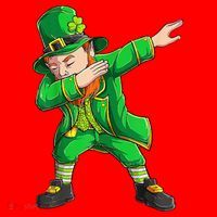 Funny St Patricks Day, Dabbing Leprechaun Irish Santa Hat thumb 1