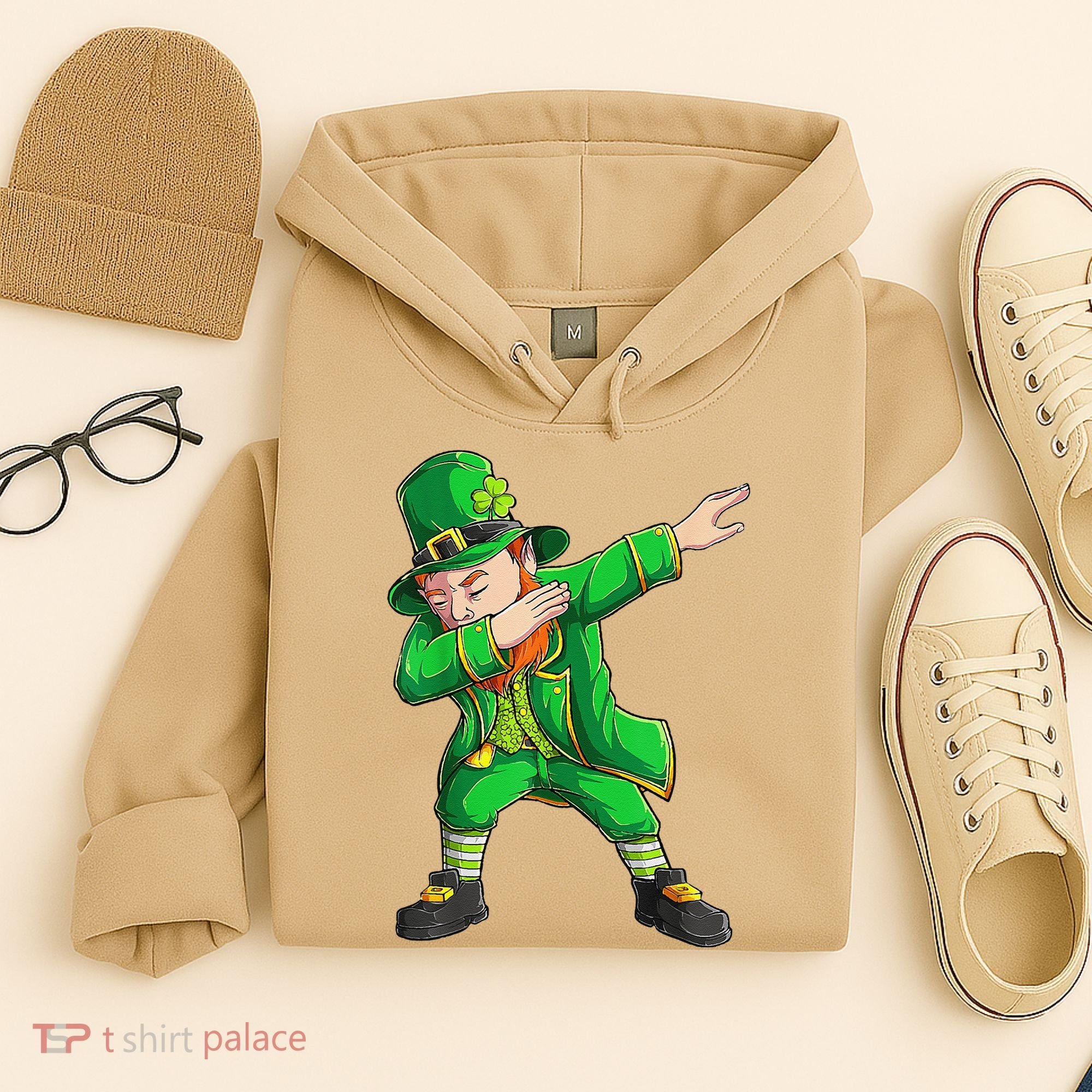 Funny St Patricks Day, Dabbing Leprechaun Irish Hoodie