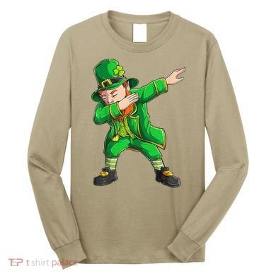 Funny St Patricks Day, Dabbing Leprechaun Irish Long Sleeve Shirt