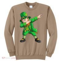 Funny St Patricks Day, Dabbing Leprechaun Irish Sweatshirt thumb 0