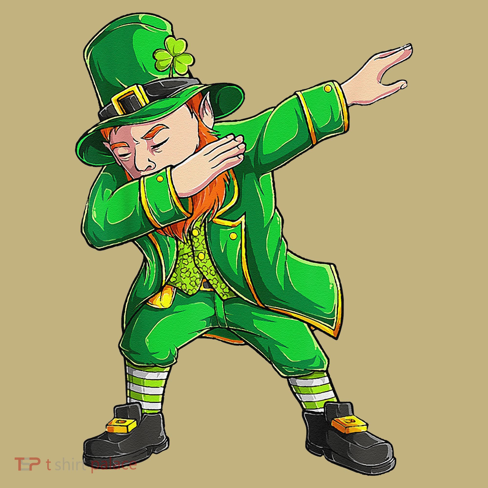 Funny St Patricks Day, Dabbing Leprechaun Irish Kids T-Shirt