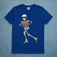 Funny Skeleton Playing Football Halloween Gift T-Shirt thumb 5