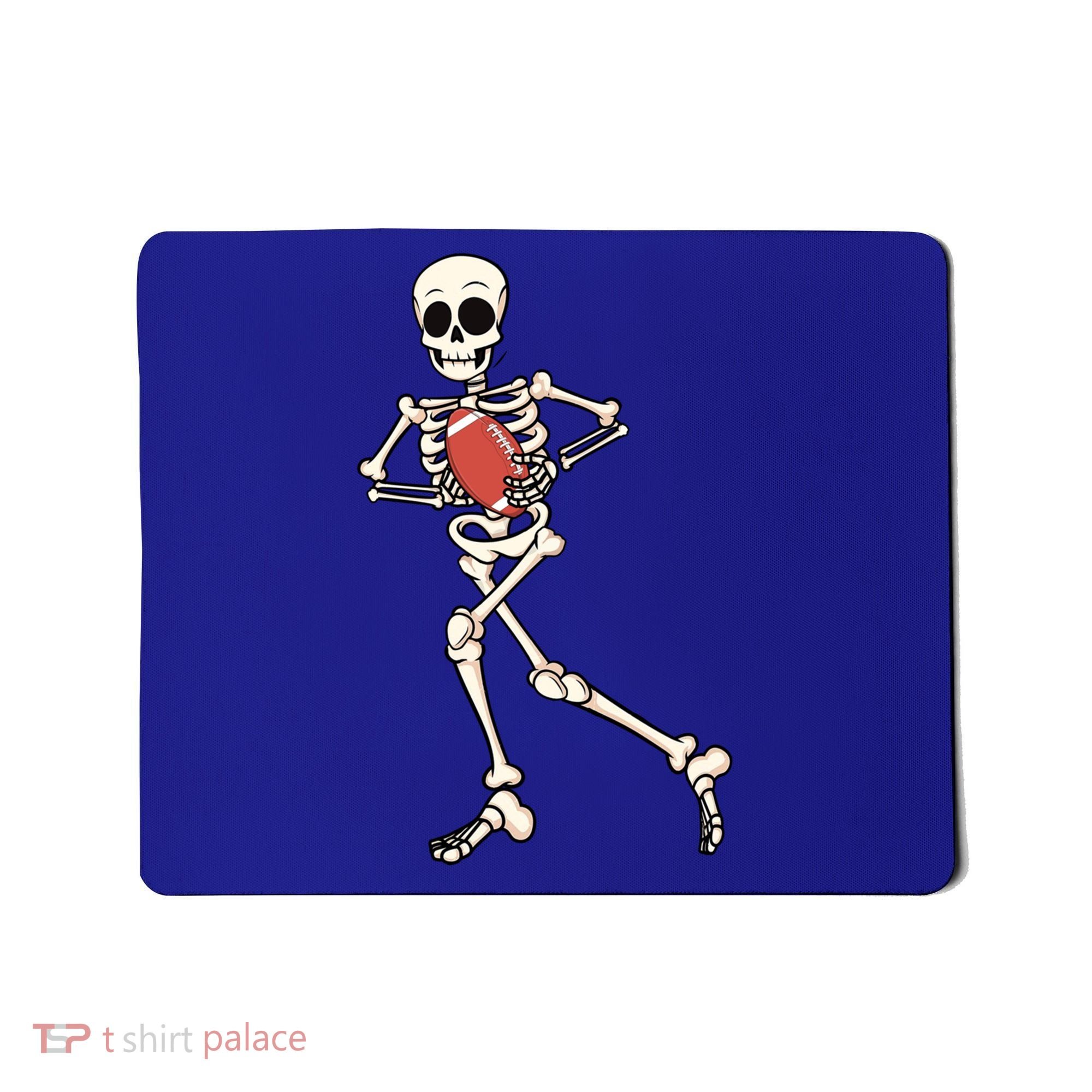 Funny Skeleton Playing Football Halloween Gift Mousepad