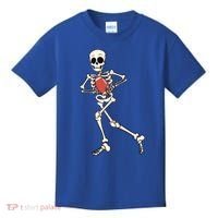 Funny Skeleton Playing Football Halloween Gift Kids T-Shirt thumb 0