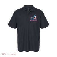 Funny Stay Positive Shark Beach Motivational Quote Polo thumb 0