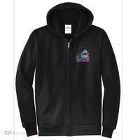 Funny Stay Positive Shark Beach Motivational Quote Full Zip Hoodie thumb 0