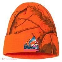 Funny Stay Positive Shark Beach Motivational Quote Kati Licensed 12" Camo Cuffed Beanie thumb 0