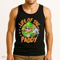 Funny St Patricks Day Life Of The Paddy Leprechaun Beer Tank Top thumb 3