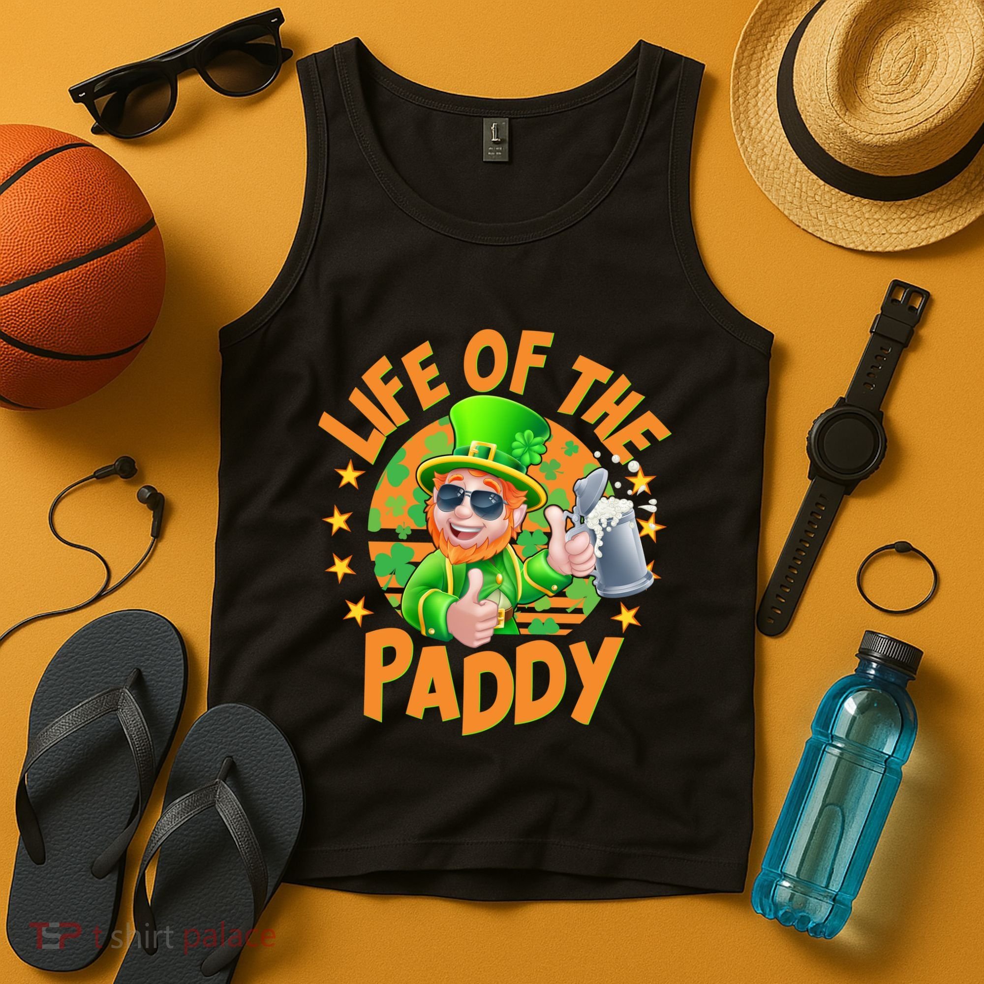 Funny St Patricks Day Life Of The Paddy Leprechaun Beer Tank Top