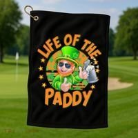 Funny St Patricks Day Life Of The Paddy Leprechaun Beer Golf Towel thumb 1