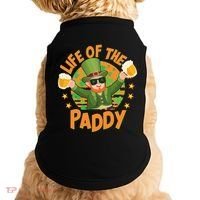 Funny St Patricks Day Life Of The Paddy Leprechaun With Beers Doggie Tank thumb 0
