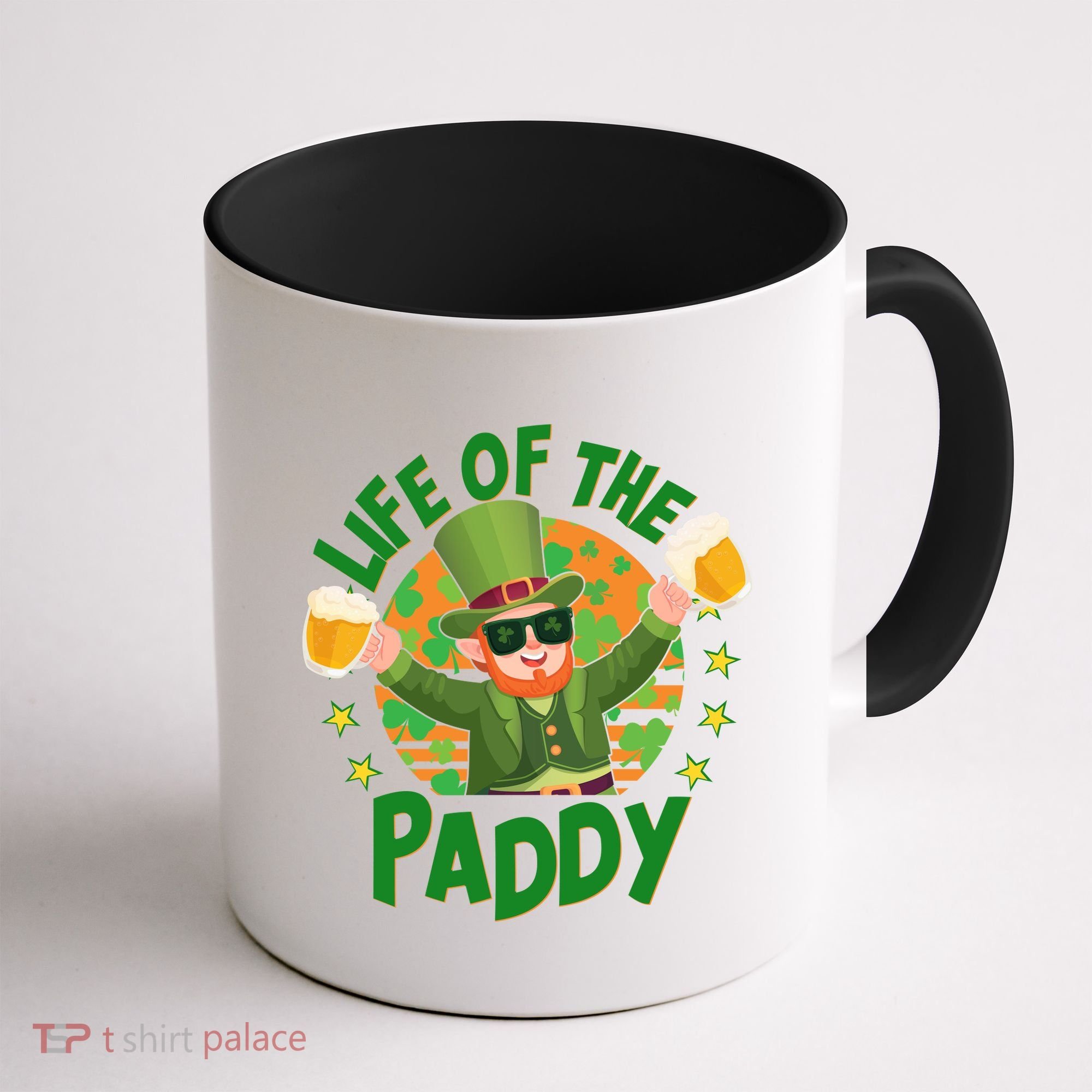 Funny St Patricks Day Life Of The Paddy Leprechaun With Beers Coffee Mug