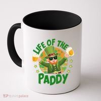 Funny St Patricks Day Life Of The Paddy Leprechaun With Beers Coffee Mug thumb 0