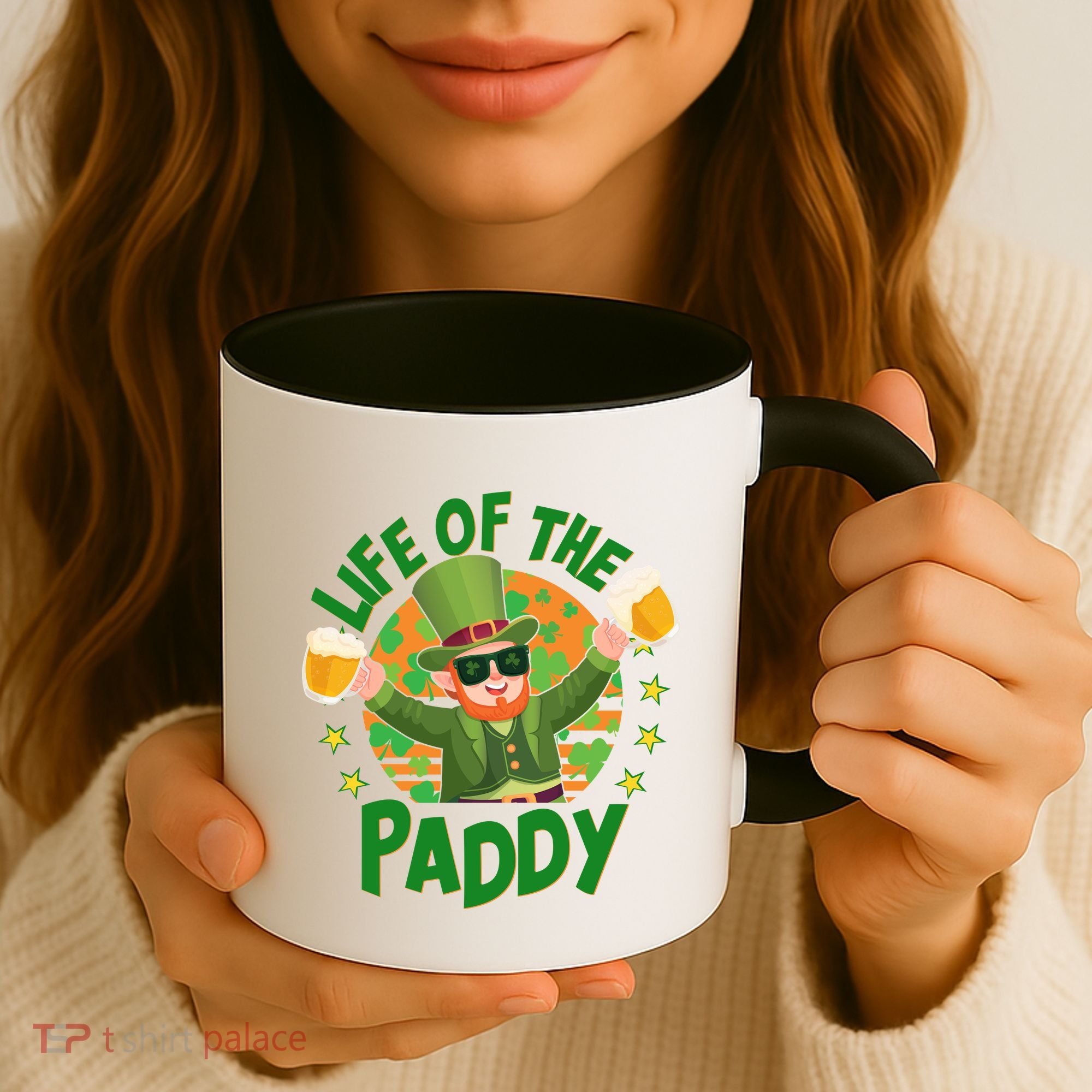 Funny St Patricks Day Life Of The Paddy Leprechaun With Beers Coffee Mug
