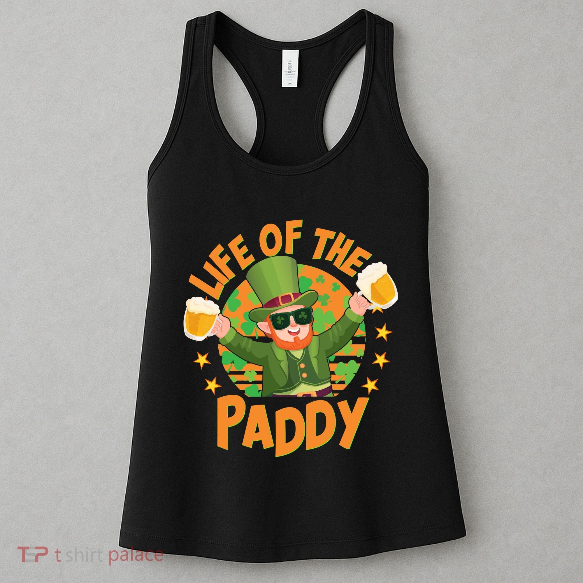 Funny St Patricks Day Life Of The Paddy Leprechaun With Beers Women's Tank Top