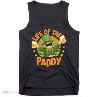 Funny St Patricks Day Life Of The Paddy Leprechaun With Beers Tank Top thumb 0
