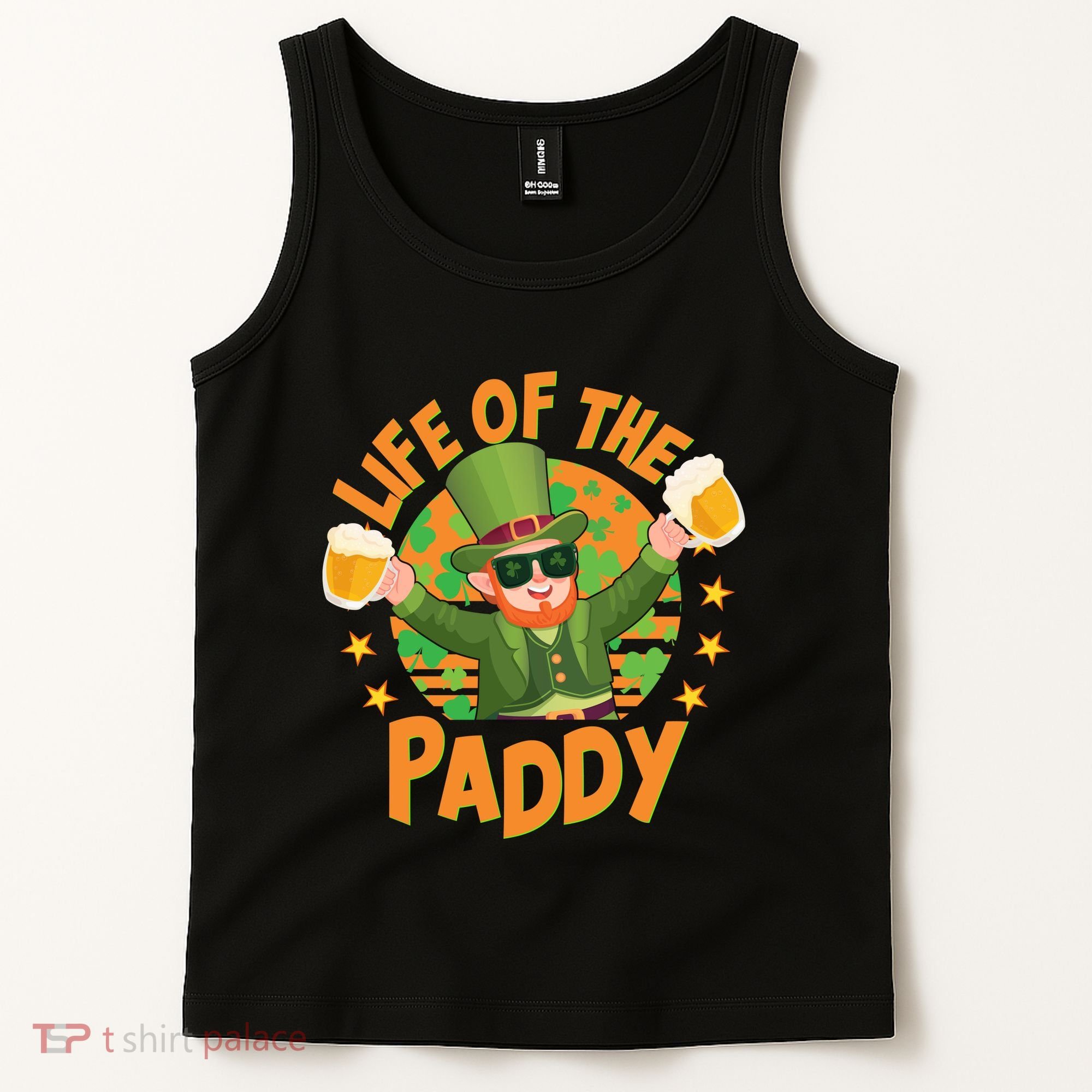 Funny St Patricks Day Life Of The Paddy Leprechaun With Beers Tank Top