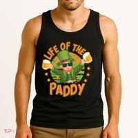 Funny St Patricks Day Life Of The Paddy Leprechaun With Beers Tank Top thumb 3