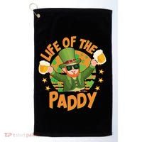Funny St Patricks Day Life Of The Paddy Leprechaun With Beers Golf Towel thumb 0