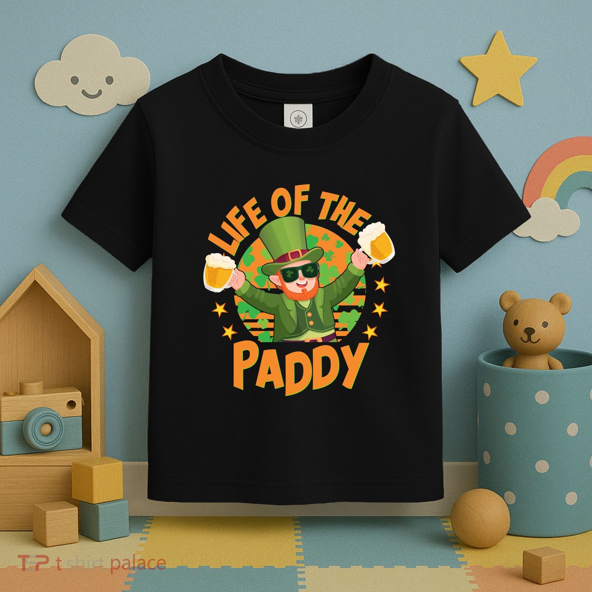 Funny St Patricks Day Life Of The Paddy Leprechaun With Beers Toddler T-Shirt