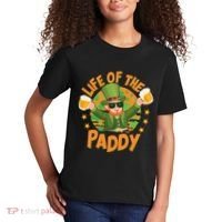 Funny St Patricks Day Life Of The Paddy Leprechaun With Beers Kids T-Shirt thumb 2