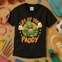 Funny St Patricks Day Life Of The Paddy Leprechaun With Beers Kids T-Shirt thumb 3