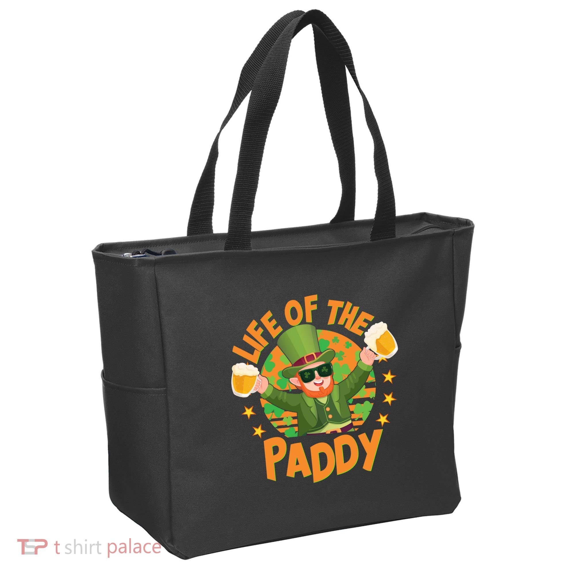 Funny St Patricks Day Life Of The Paddy Leprechaun With Beers Tote Bag