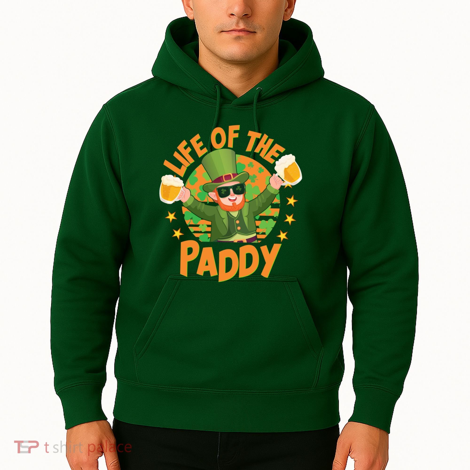 Funny St Patricks Day Life Of The Paddy Leprechaun With Beers Hoodie
