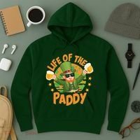 Funny St Patricks Day Life Of The Paddy Leprechaun With Beers Hoodie thumb 3