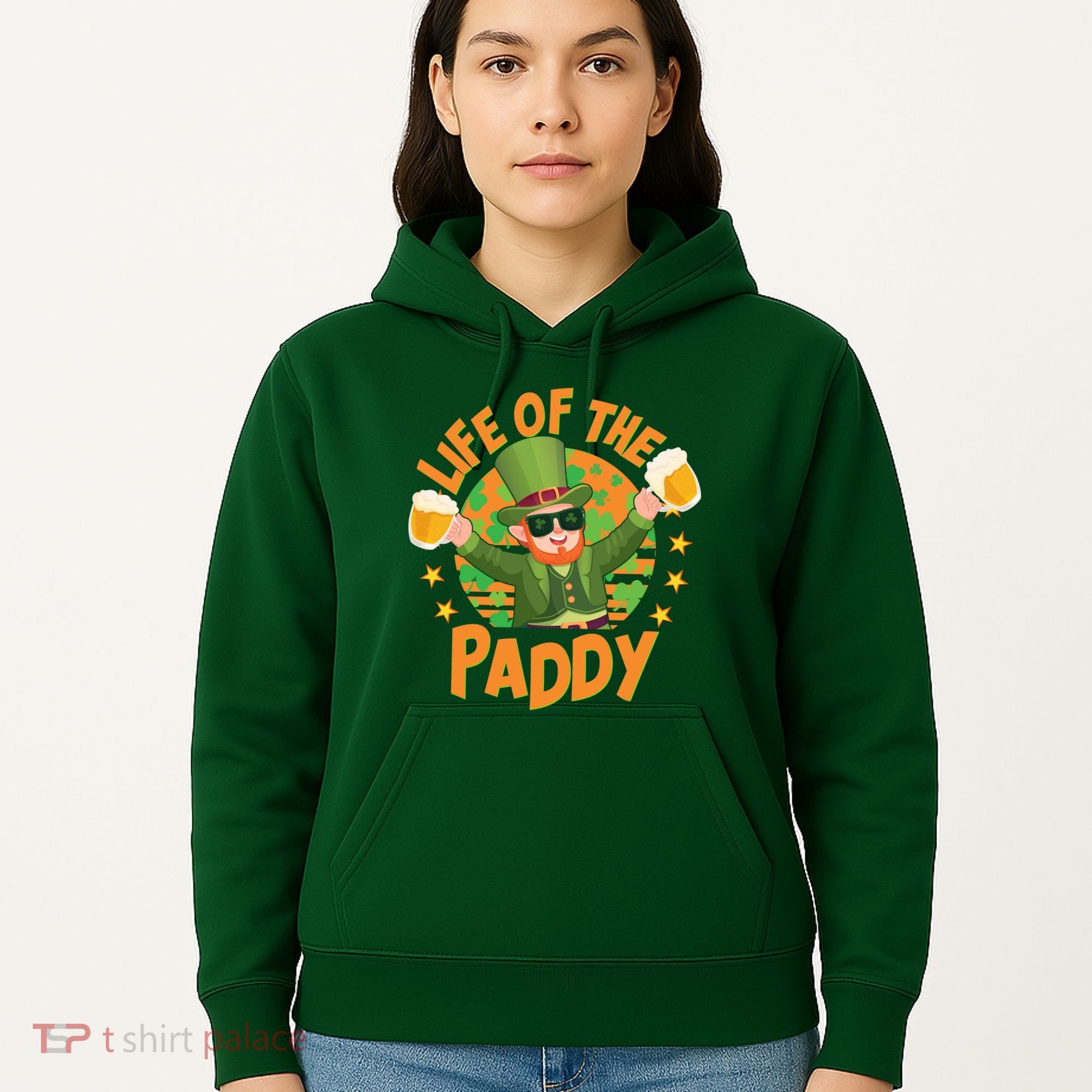 Funny St Patricks Day Life Of The Paddy Leprechaun With Beers Hoodie