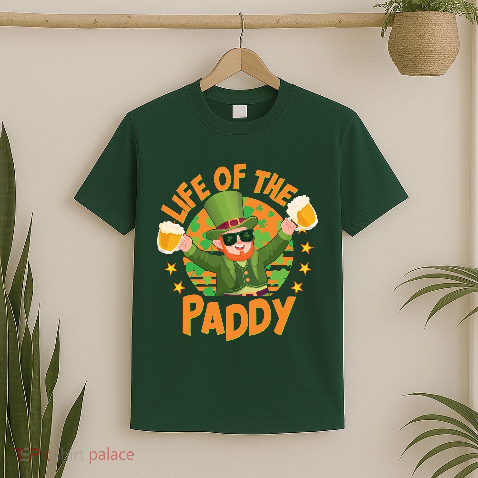 Funny St Patricks Day Life Of The Paddy Leprechaun With Beers T-Shirt