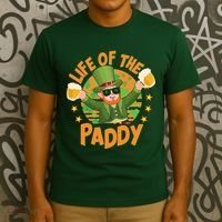 Funny St Patricks Day Life Of The Paddy Leprechaun With Beers T-Shirt thumb 3