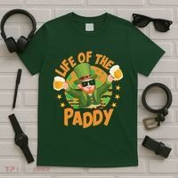 Funny St Patricks Day Life Of The Paddy Leprechaun With Beers T-Shirt thumb 5