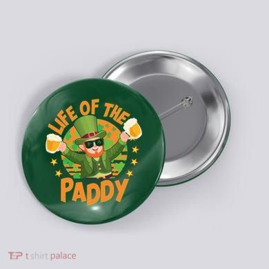 Funny St Patricks Day Life Of The Paddy Leprechaun With Beers Button