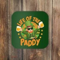 Funny St Patricks Day Life Of The Paddy Leprechaun With Beers Coaster thumb 0