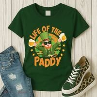 Funny St Patricks Day Life Of The Paddy Leprechaun With Beers Women's T-Shirt thumb 3