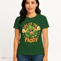 Funny St Patricks Day Life Of The Paddy Leprechaun With Beers Women's T-Shirt thumb 4