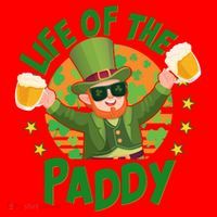 Funny St Patricks Day Life Of The Paddy Leprechaun With Beers Santa Hat thumb 1