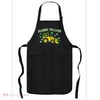 Funny St Patricks Day Pushin My Luck Bulldozer Apron thumb 0
