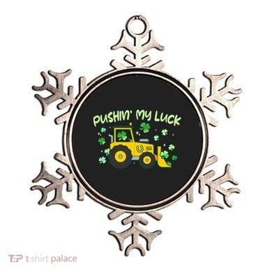 Funny St Patricks Day Pushin My Luck Bulldozer Ornament