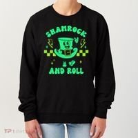 Funny St Patricks Day Shamrock and Roll Women's Sweatshirt thumb 0
