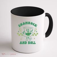 Funny St Patricks Day Shamrock and Roll Coffee Mug thumb 1