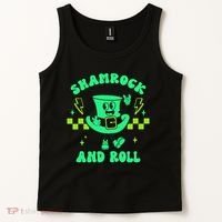 Funny St Patricks Day Shamrock and Roll Tank Top thumb 2