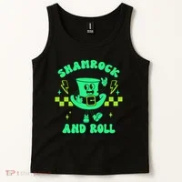 Funny St Patricks Day Shamrock and Roll Tank Top thumb 2