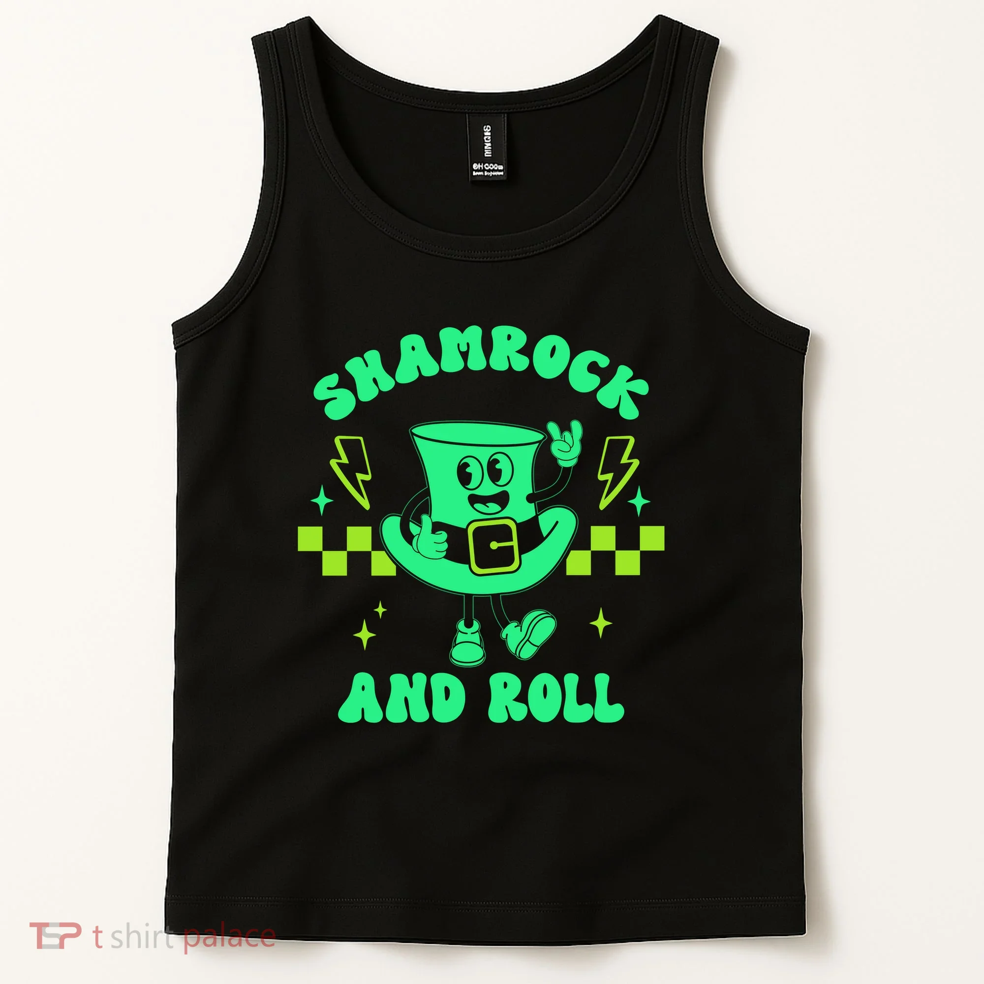 Funny St Patricks Day Shamrock and Roll Tank Top