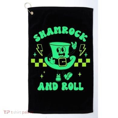 Funny St Patricks Day Shamrock and Roll Golf Towel