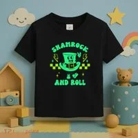 Funny St Patricks Day Shamrock and Roll Toddler T-Shirt thumb 3