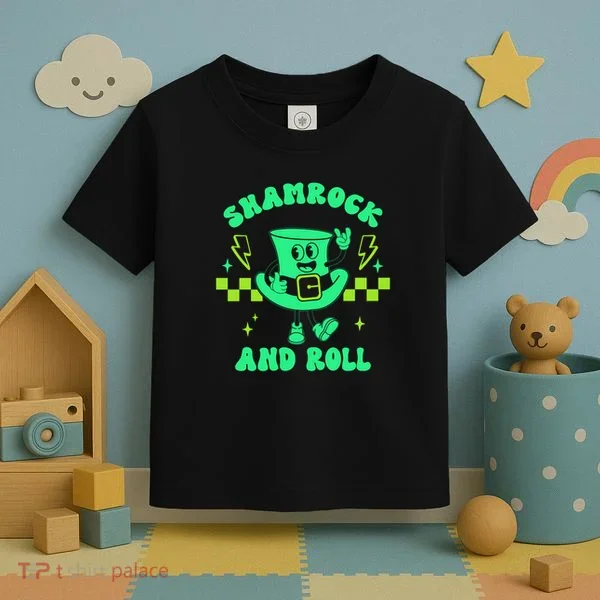 Funny St Patricks Day Shamrock and Roll Toddler T-Shirt