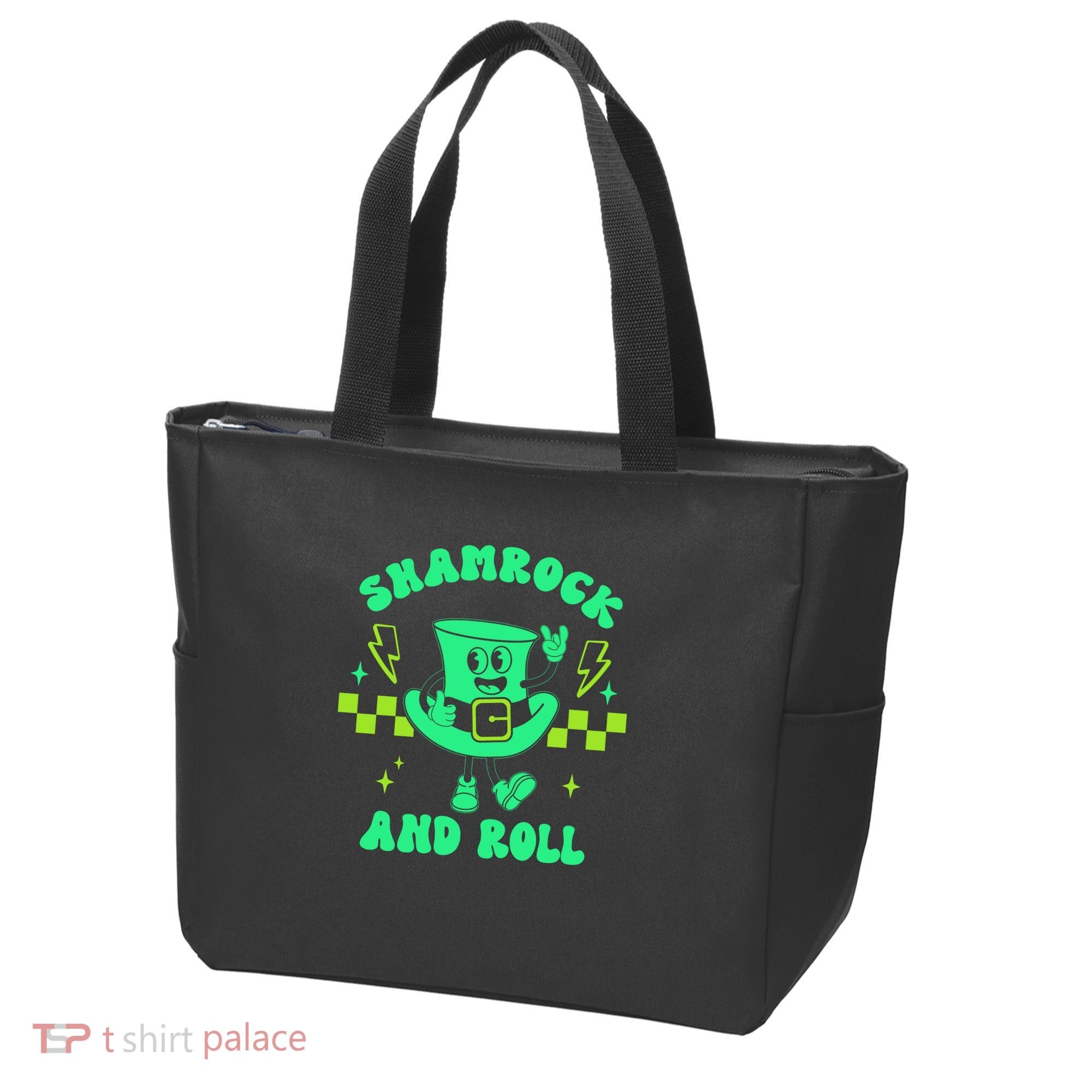 Funny St Patricks Day Shamrock and Roll Tote Bag